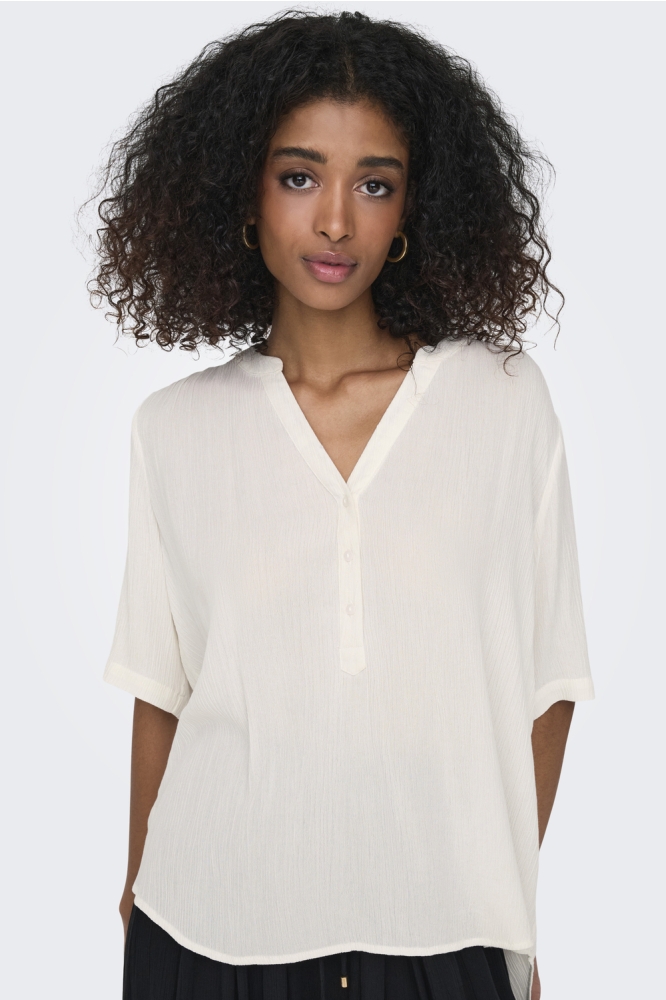 ONLJETTE LIFE 2/4 TOP WVN NOOS 15348612 Cloud Dancer